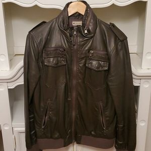Brown leather jacket